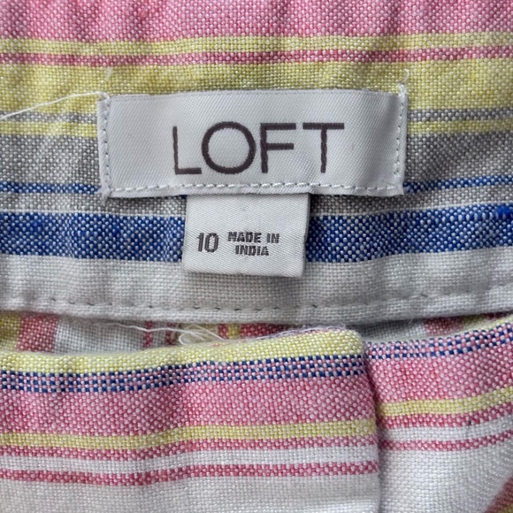 Loft Women's SZ 10 Linen Blend Shorts - Picture 4 of 8